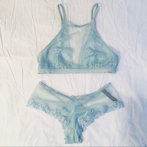 LAST CHANCE Victoria’s Secret set - Light Blue Lace Lingerie
